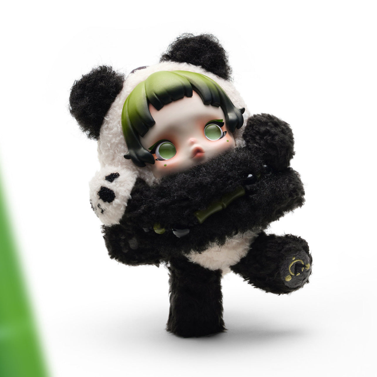 SkullPanda “Lazy Panda” Limited Edition Pop Mart collectible figure back view showing design details.