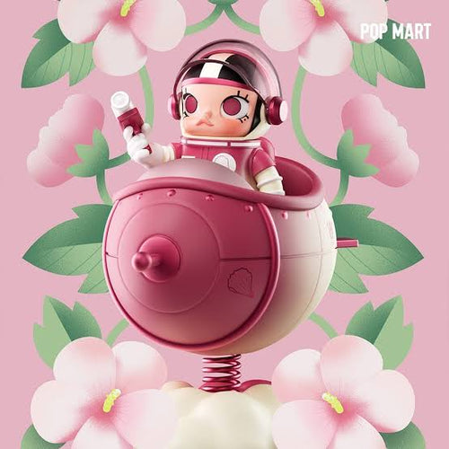 Pop Mart x Kennyswork Mega Space Molly 100% Blooming Series in original unopened South Korea Limited edition box

Pop Mart Mega Space Molly 100% Blooming Series figure in pink and cream design, surrounded by Mugunghwa flowers.